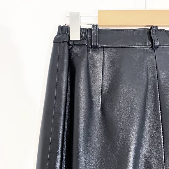 Vintage Black Leather Trousers / size 26 inch waist/ size Small - Picture 9 of 11